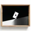 Speelkaart - Klaver - Abstract - Zwart Dienblad Rechthoek middel -z3d_shopping