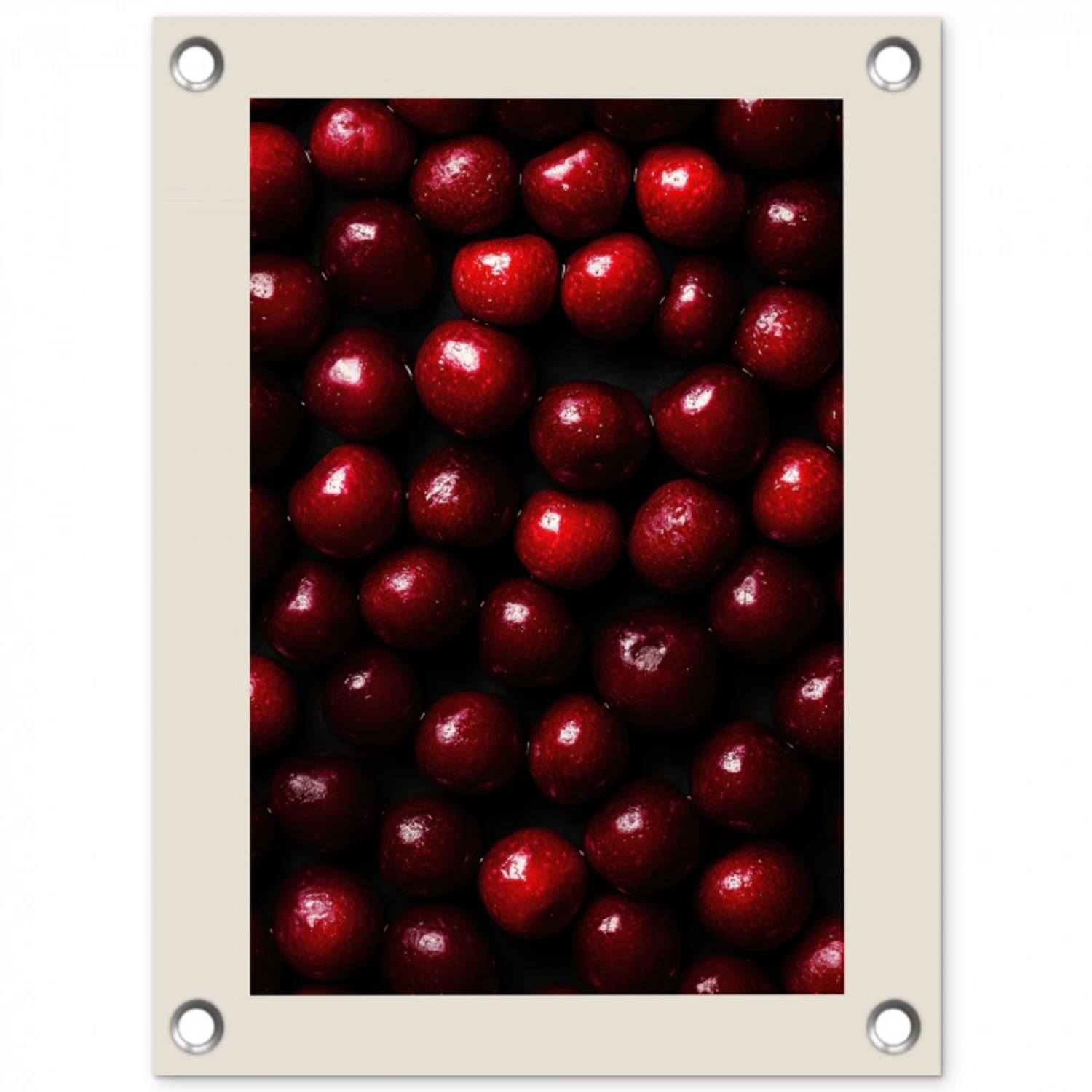 Kersen - Rood tuinposter los doek klein -3d