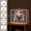 Panda - Jas - Graffiti - Oranje Light Box met batterij (Wandlamp) middel -USP_websiteoverzichtNL