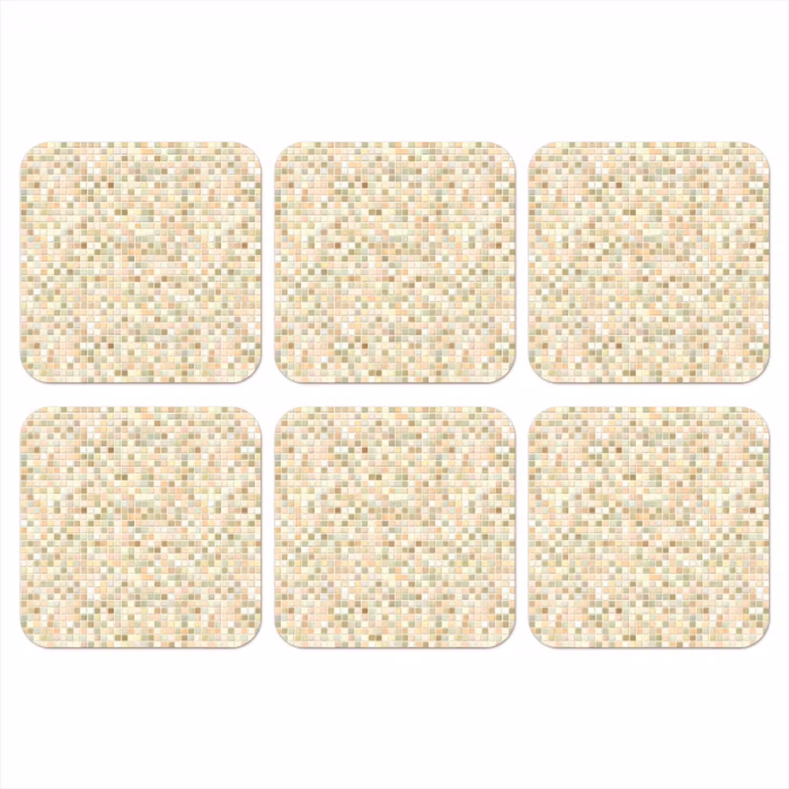 Mozaïek - Patroon - Beige onderzetter kurk middel 366 -3d