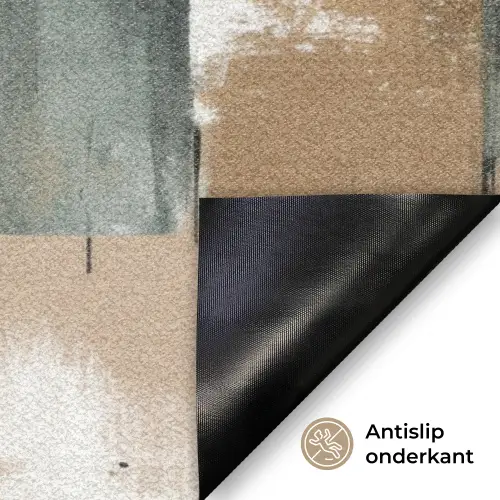 Penseelstreken - Abstract - Aardetinten Deurmat klein -antislip_NL
