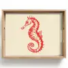 Zeepaardje - Rood - Fijne details Dienblad Rechthoek middel -z3d_shopping