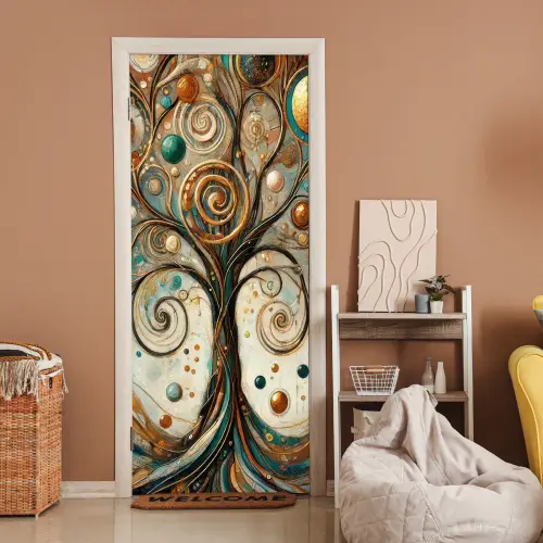 Levensboom - Boom - Abstract - Modern deurposter klein -sfeer1