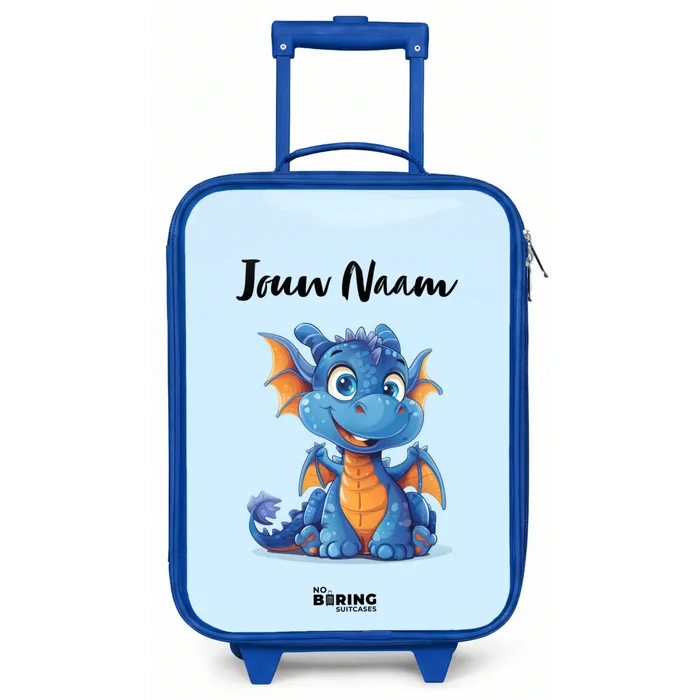 Dinky draakje Kinderkoffer - Blauw klein -zz3dotto