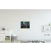 Uil - Mozaïek - Maan - Nacht textielposter latten blank klein -kinderkamer