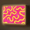 Lijn - Geel - Abstract Light Box met batterij (Wandlamp) middel -z3d_website