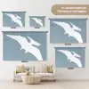 Dino - Pteranodon - Dinosaurus - Blauw Wandkleed katoen klein -tsfeer8_DE