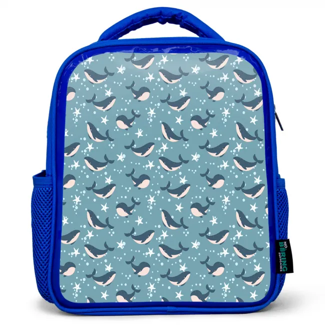 Klein - Oceaan - Walvis - Zeester Kinderrugzak - Blauw middel 862 -3d