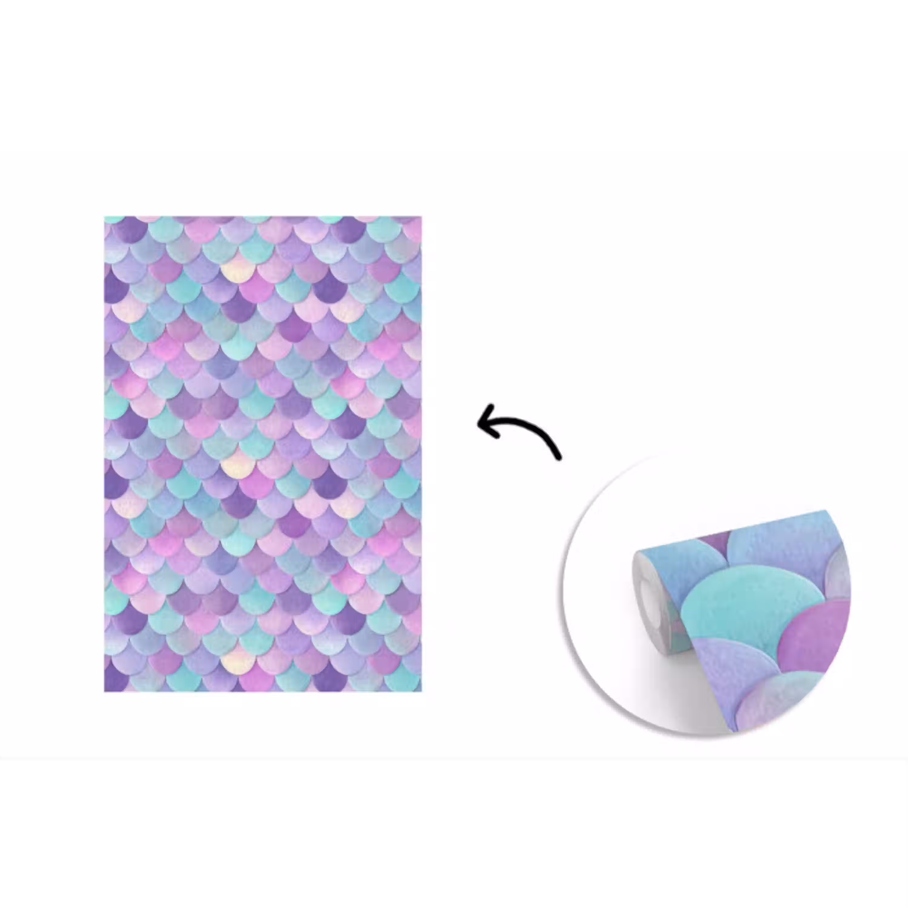 Dromerig - Zeemeermin - Pastel fotobehang vinyl groot 66 -3d
