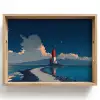 Vuurtoren - Zee - Wolken Dienblad Rechthoek middel -z3d_shopping