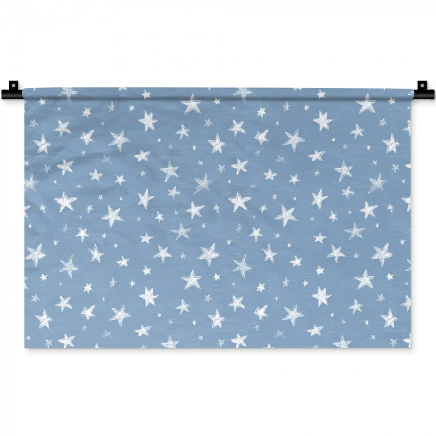 Sterretjes - Patroon - Blauw Wandkleed katoen klein 269 -zz3d