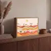 Abstract landschap - Palmbomen - Kleurrijk Light Box met batterij (Wandlamp) middel -sfeer2