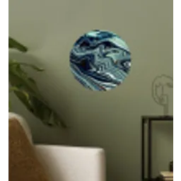Marmer - Goud - Blauw - Glitter - Marmerlook - Abstract Wandcirkel behangsticker klein -sfeer2