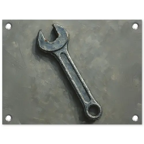 Steeksleutel - Schilderij - Gereedschap - Verf tuinposter los doek klein -3d