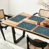 Terrazzo -  Patroon - Kleurrijk - Diep blauw Placemat vinyl groot 368 -zzsfeer4_Kitchenyeah-website