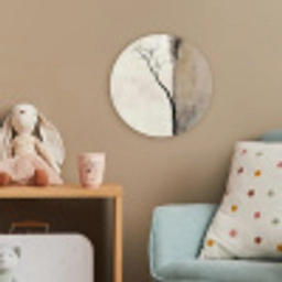 Wabi sabi - Plant - Beige Wandcirkel kunststof plaat 5mm dik klein -tsfeer1_kind