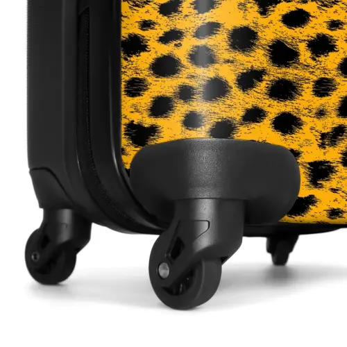 Goudgele panterprint NBS - Handbagage koffer - Volwassenen Unisex middel -wiel