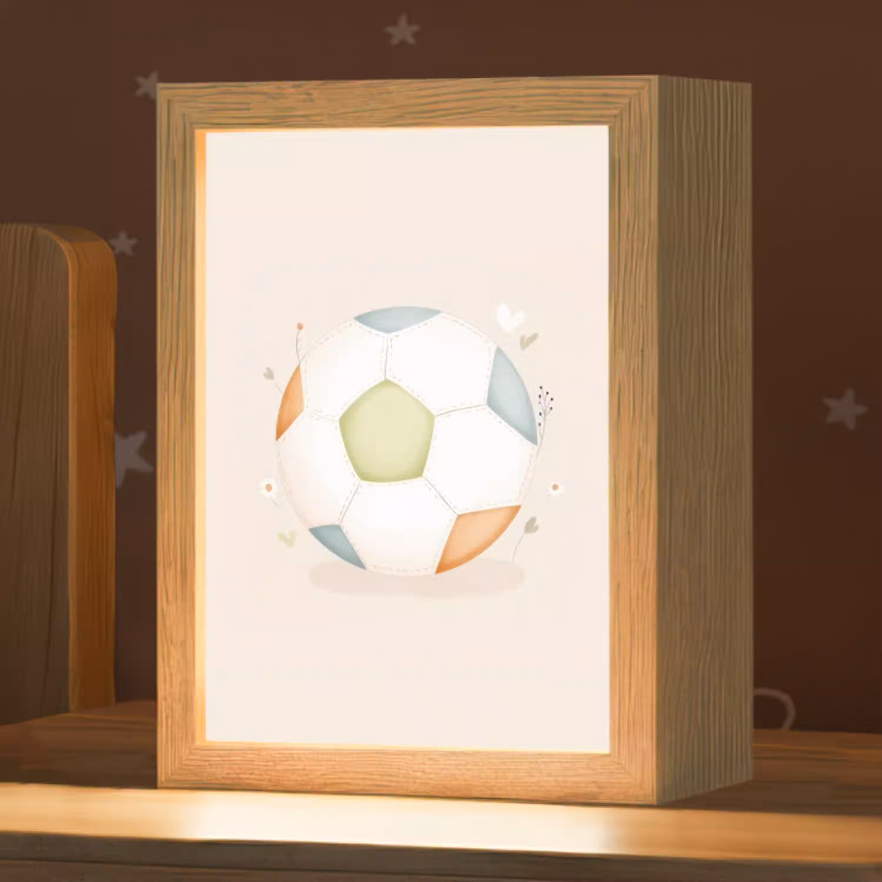 Voetbal - Rond - Pastel Light Box met kabel klein -zzz_3d_website