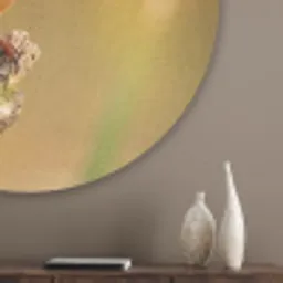 IJsvogel - Tak - Water - Kleurrijk - Levendig Akoestische PET Vilt - Rond klein -sfeer5_closeup