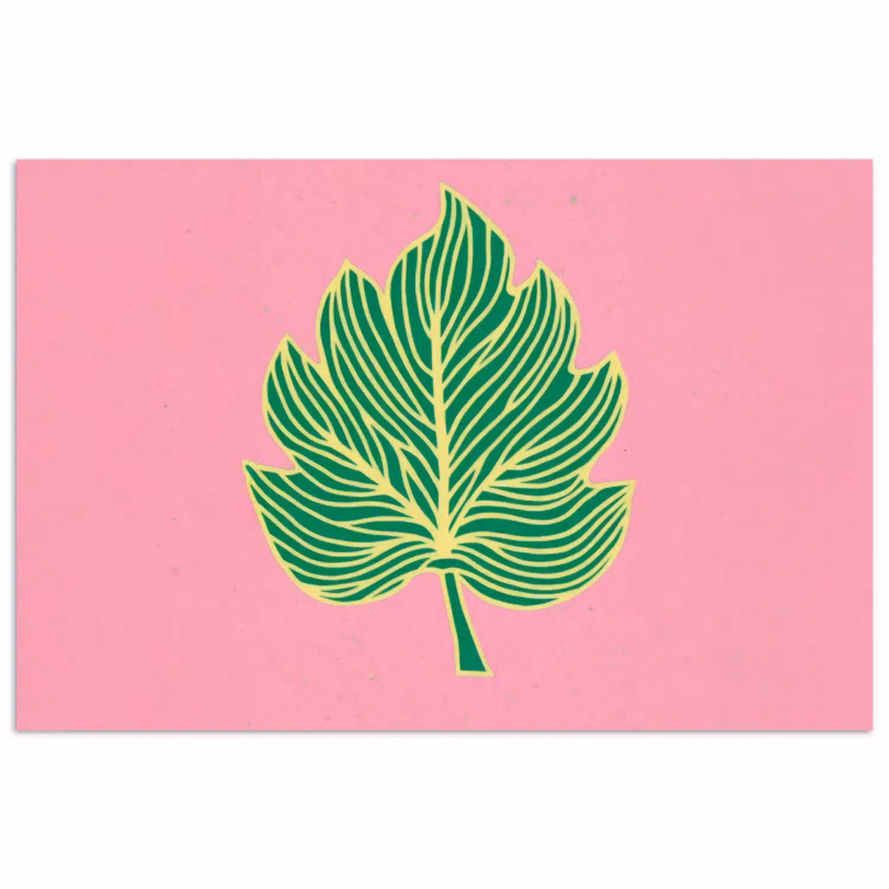 Blad - Groen - Illustratie - Minimalistisch poster papier klein -3d