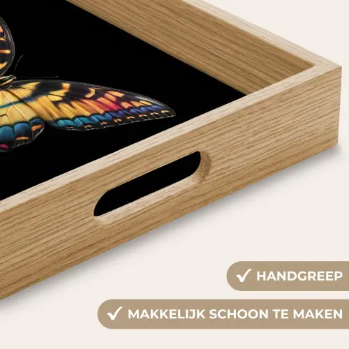 Vlinder - Kleurrijk - Speels Dienblad Rechthoek middel -USP_HandgreepNL