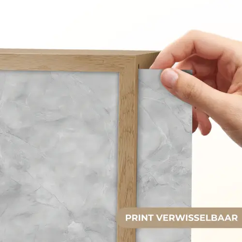 Grijs - Marmer - Mat Light Box met batterij (Wandlamp) middel 907 -USP_websiteprintNL