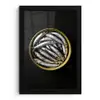 Sardines - Vissen - Rond - Zwart fotolijst zwart zonder passe partout klein -3d