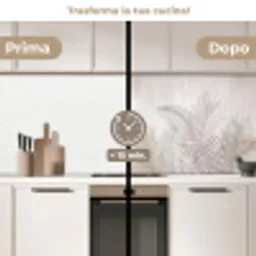 Bladeren - Beige - Botanisch - Vintage keuken achterwand 2 middel -voor-na2_IT