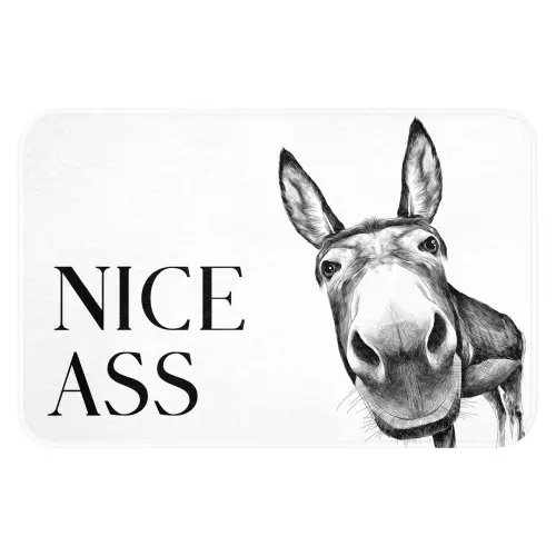 Quote - Ezel - Dieren - Nice ass - Spreuken WCmat klein -3d