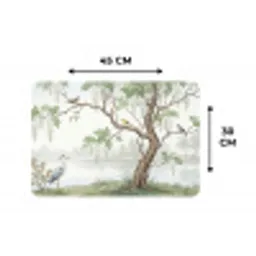 Reiger - Landschap - Groen Placemat vinyl groot -specs