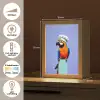 Papegaai - Koksmuts - Vogel - Leuk Light Box met kabel (Tafellamp) klein -USP_NL