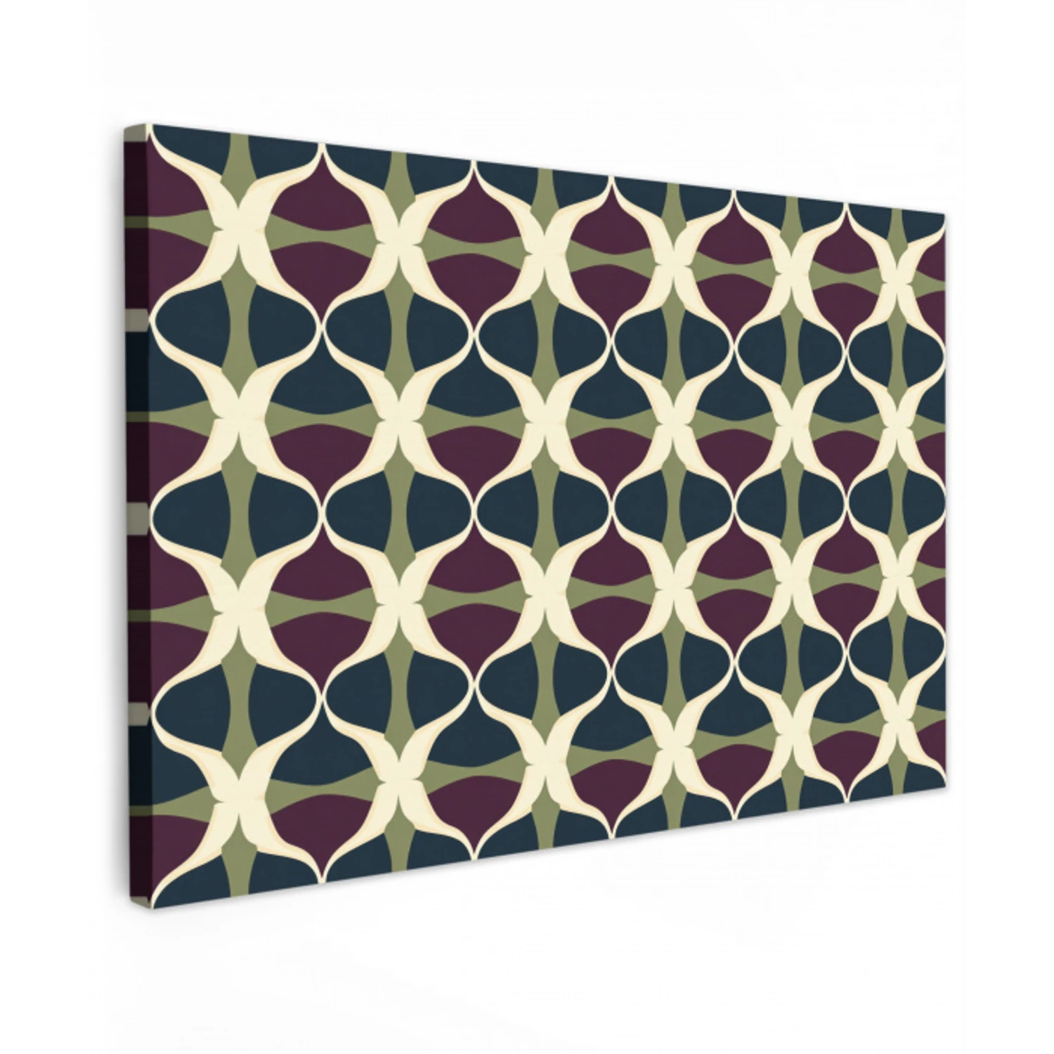 Abstract - Retro - Kleurrijk Tuinposter op houten frame 2 cm dik klein 845 -3d