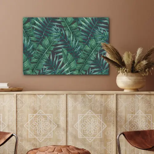 Bladeren - Tropical - Jungle PET vilt middel -sfeer4