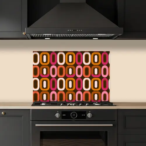 Modern - Retro - Kleurrijk keuken achterwand spatscherm klein 900 -sfeer1