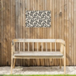 Elegant - Patroon - Zwart - Beige Tuinposter op houten frame 2 cm dik klein 845 -sfeer4