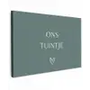 Ons tuintje Tuinposter op houten frame 2 cm dik klein -3d