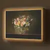 Glazen - Bloemen - Boeket - Kleuren Light Box met batterij (Wandlamp) middel -z3d_website