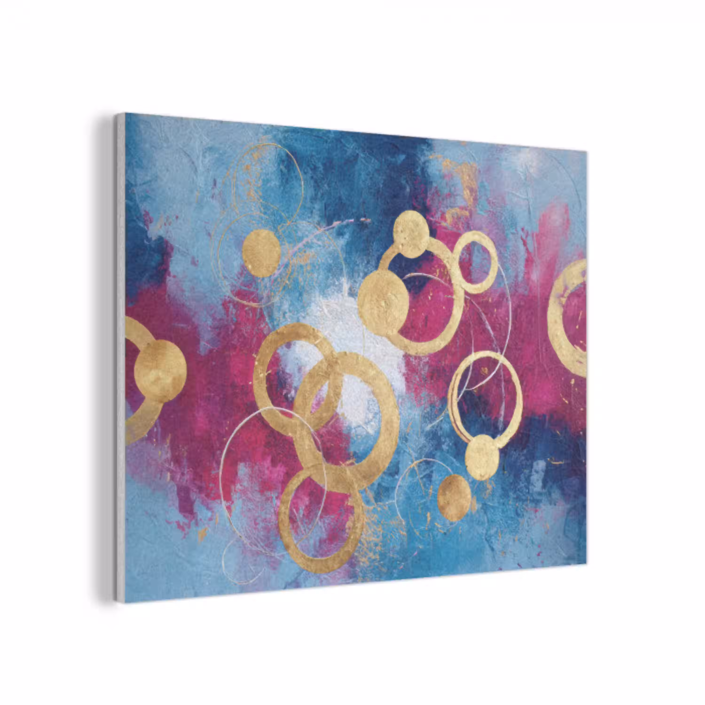Cirkels - Goud - Abstract PET vilt klein -3d