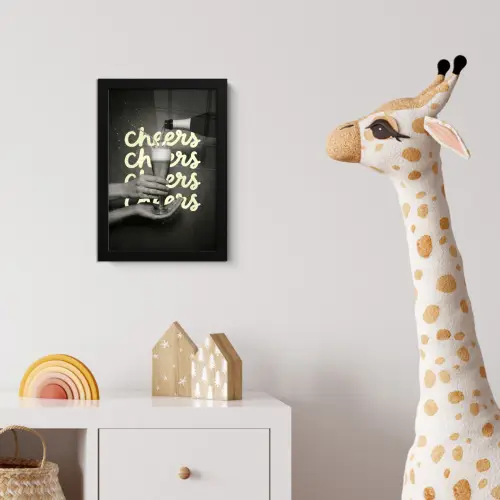 Cheers - Wijn - Zwart - Wit fotolijst zwart zonder passe partout klein -usfeer4_kinderkamer