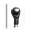 Bokshandschoen - Zwart - Hand aluminium wit klein -3d
