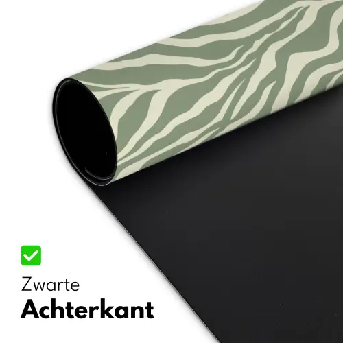Zebra - Motief - Groen Muismat XXL klein 681 -sfeer2