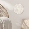 Sierlijk - Bloemen - Beige Wandcirkel kunststof plaat 5mm dik klein 188 -sfeer5
