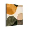 Vormen - Okergeel - Abstract aluminium wit klein -3d
