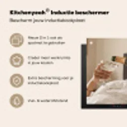 Champagne - Bed - Bubbels Inductie beschermer vinyl 3mm middel -zzzzzzusp-haakje_NL
