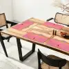 Bloemenweide - Heuvels - Silhouet - Roze Placemat vinyl groot -zzsfeer4_Kitchenyeah-website