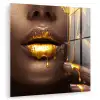 Goud - Vrouw - Verf - Lippen - Luxe plexiglas 5mm klein -zzzproduct_nieuw