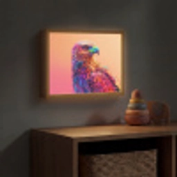 Arend - Vogel - Kleurrijk - Dier Light Box met batterij (Wandlamp kind) middel -sfeer5_kind