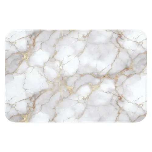 Wit - Goud - Marmer - Grijs Badmat klein 997 -3d