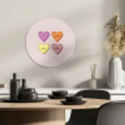 Hartjes - Pastel - Liefde - Moeder KitchenYeah - Keuken - Wandcirkel Forex klein -sfeer2