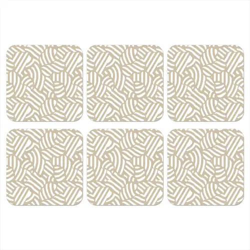 Abstract - Modern - Beige onderzetter kurk middel 366 -3d